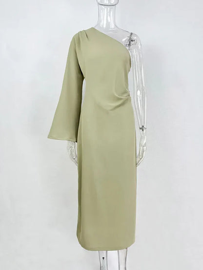 Zara - One-Shoulder Maxi Dress with Elegant Fit