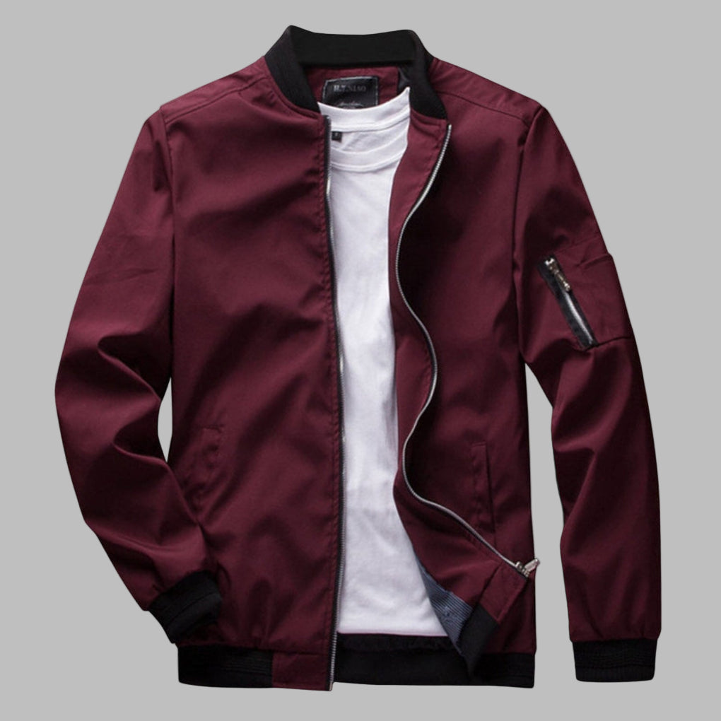 Men's Summer Jacket with Zip and Pockets - Lebbi
