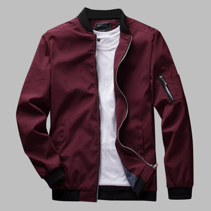Men's Summer Jacket with Zip and Pockets - Lebbi