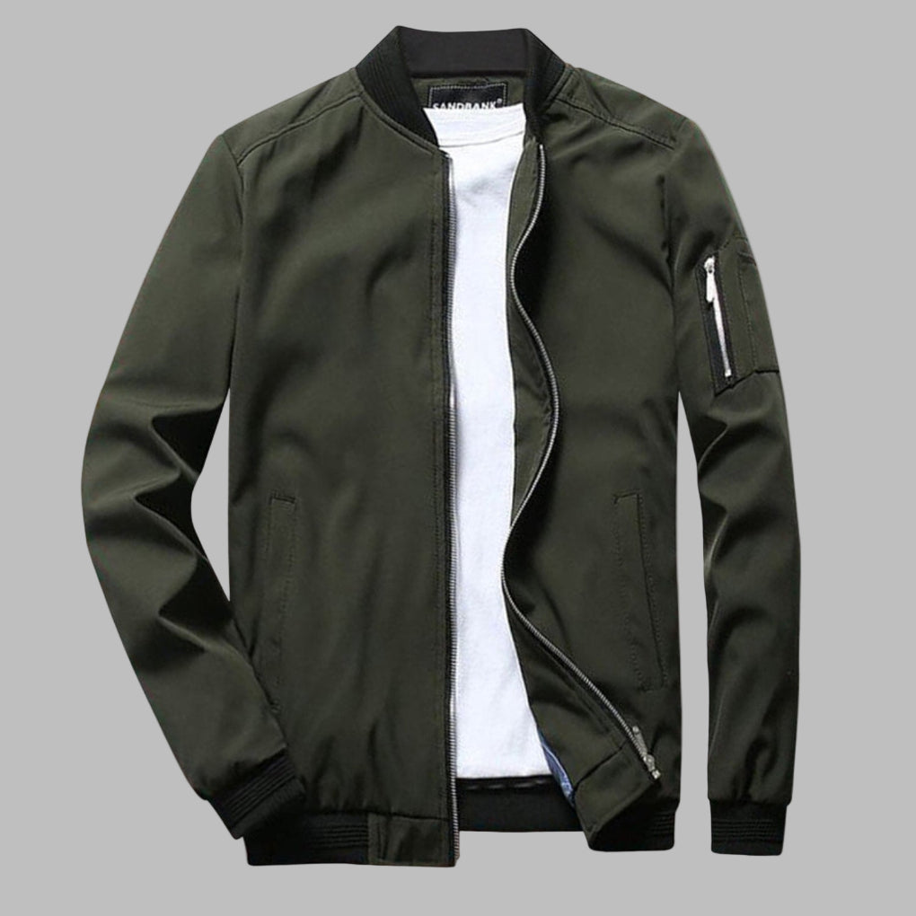 Men's Summer Jacket with Zip and Pockets - Lebbi