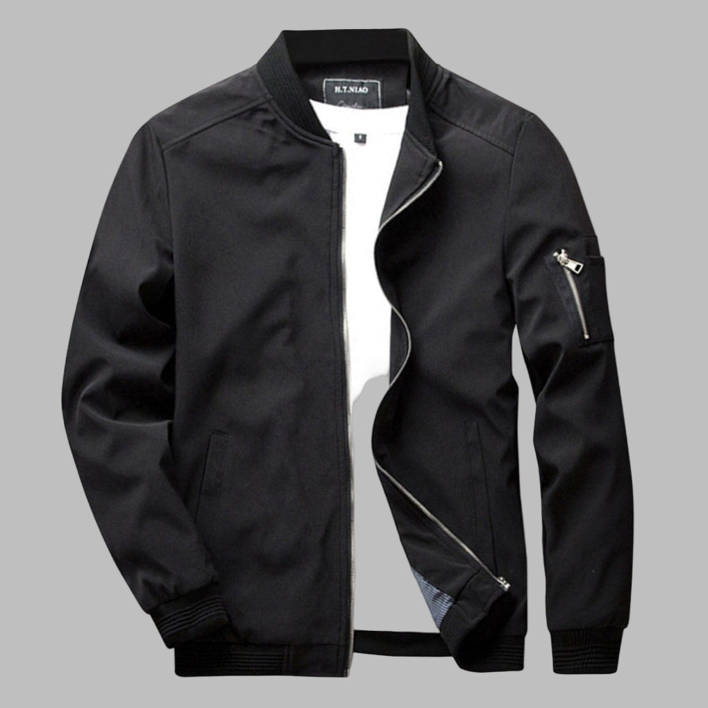 Men's Summer Jacket with Zip and Pockets - Lebbi