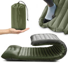 Saltea gonflabilă de camping, cu pompă de picior încorporată și design compact