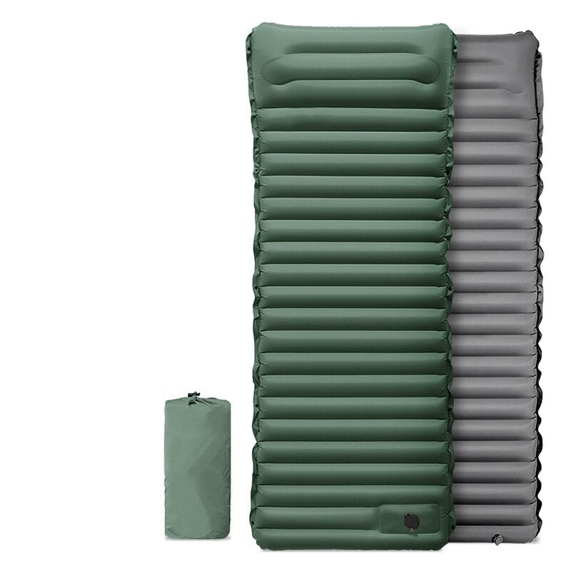 Saltea gonflabilă de camping, cu pompă de picior încorporată și design compact