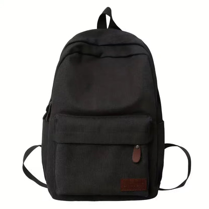 Canvas rucksack with front pocket