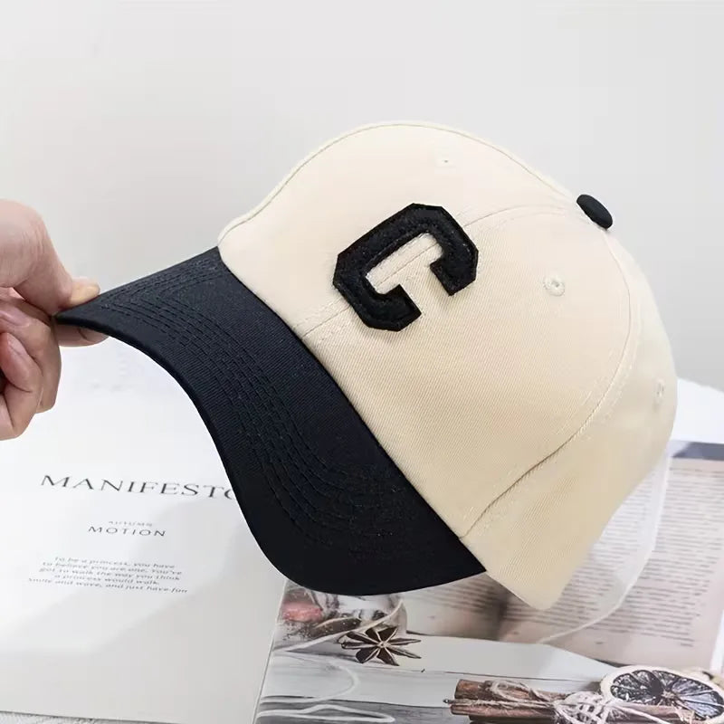 Cap with Colour Block and Large C