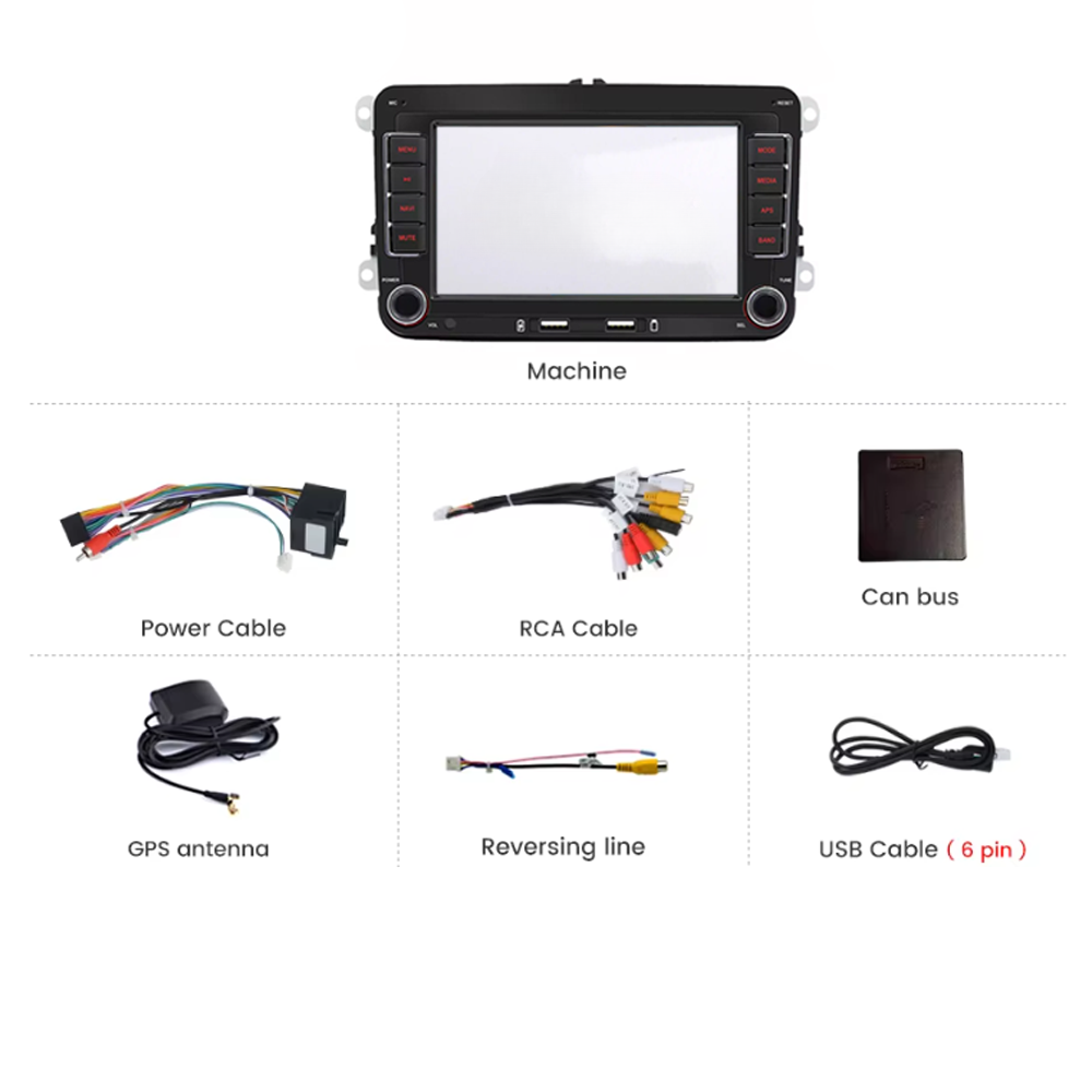 CarPlay & Android Auto for Golf, Polo, or Caddy H270