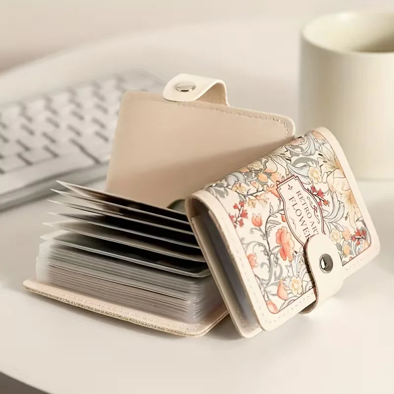 Card Holder with Floral Print