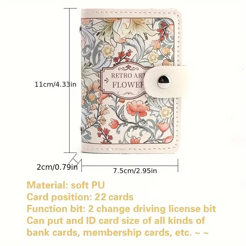 Card Holder with Floral Print