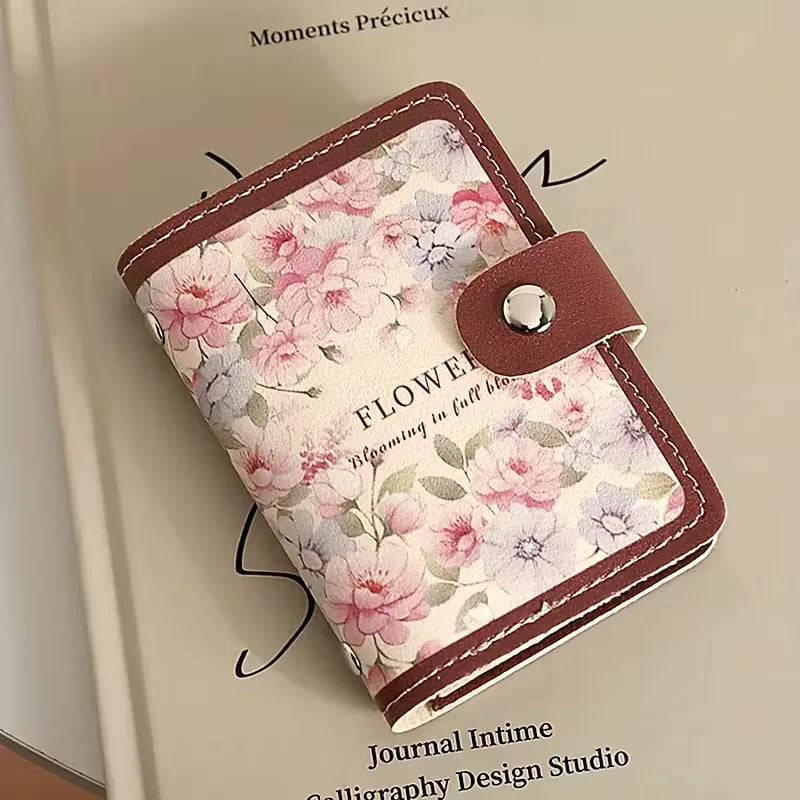 Card Holder with Floral Print