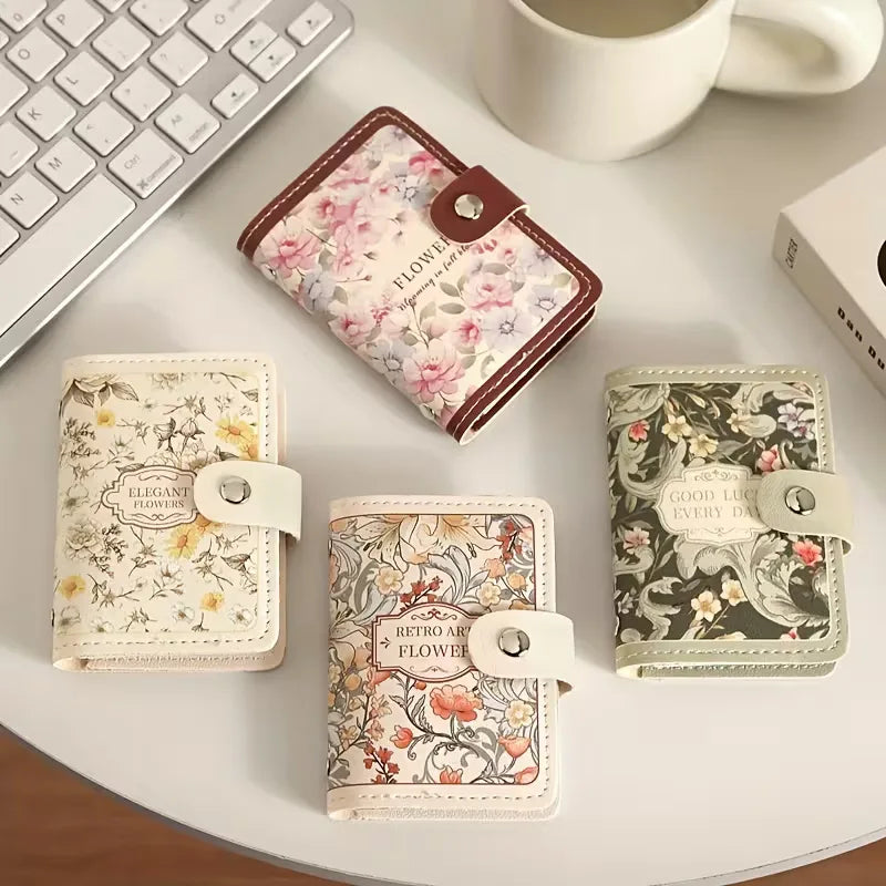 Card Holder with Floral Print
