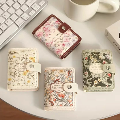 Card Holder with Floral Print