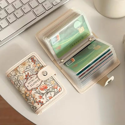 Card Holder with Floral Print