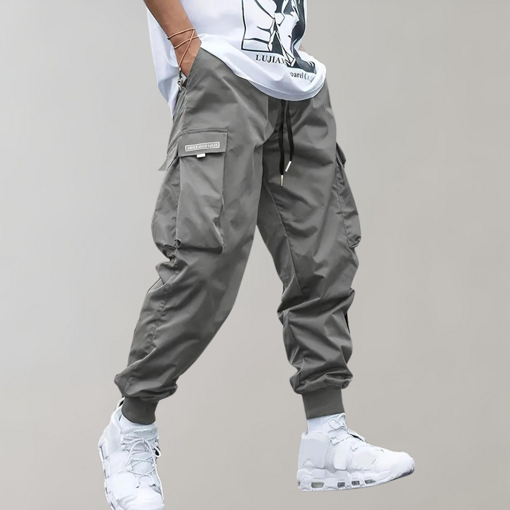 Cargo pants for men - with multiple pockets and adjustable drawstring