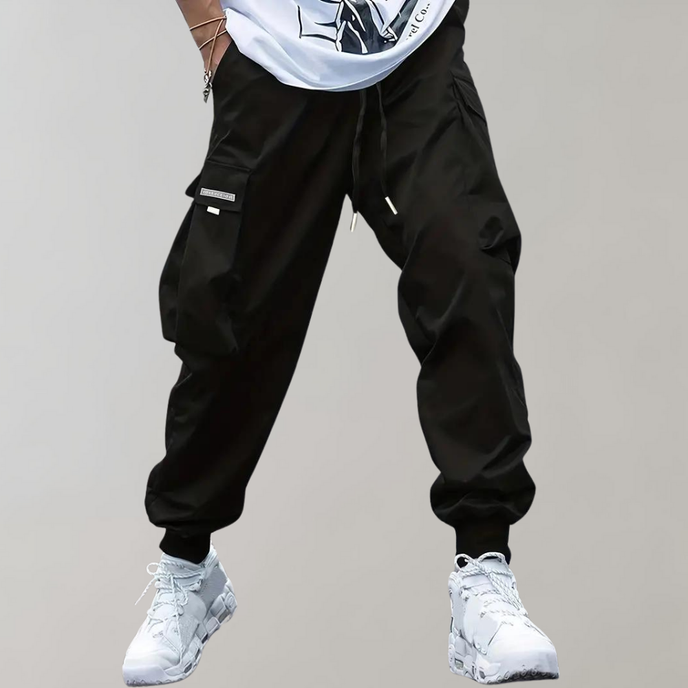 Cargo pants for men - with multiple pockets and adjustable drawstring