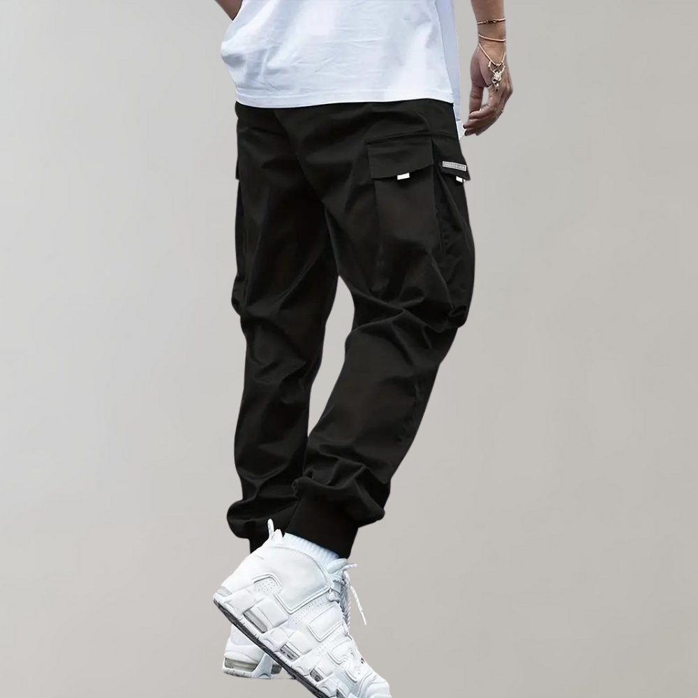 Cargo pants for men - with multiple pockets and adjustable drawstring