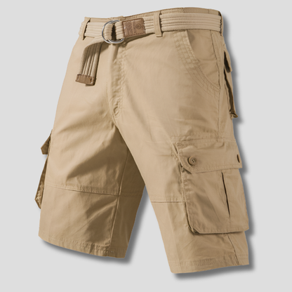 Cargo shorts with multiple pockets for men