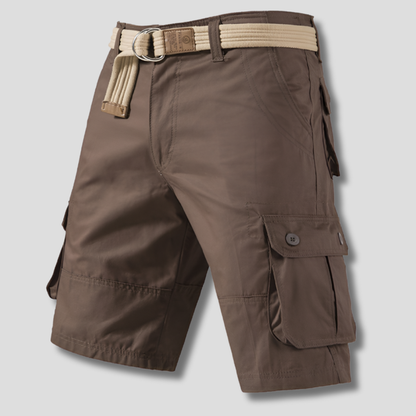 Cargo shorts with multiple pockets for men