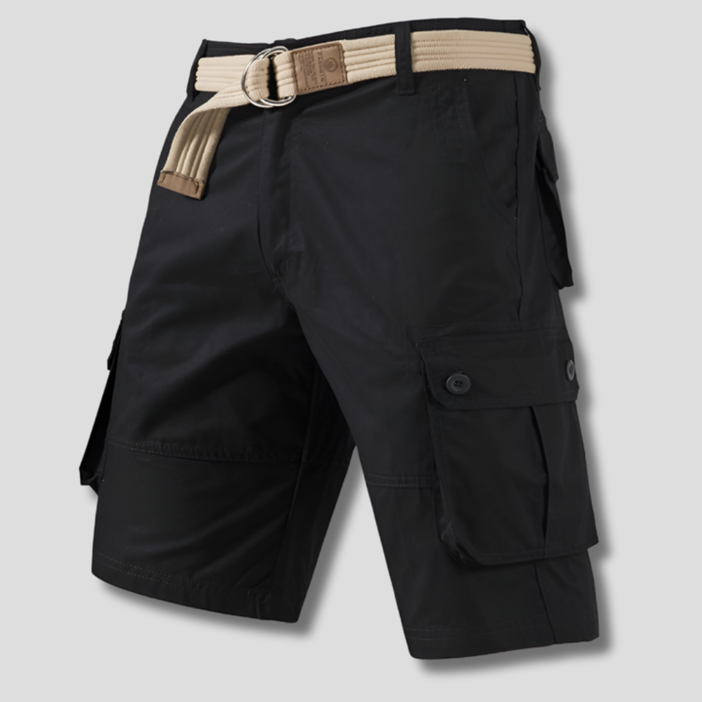Cargo shorts with multiple pockets for men