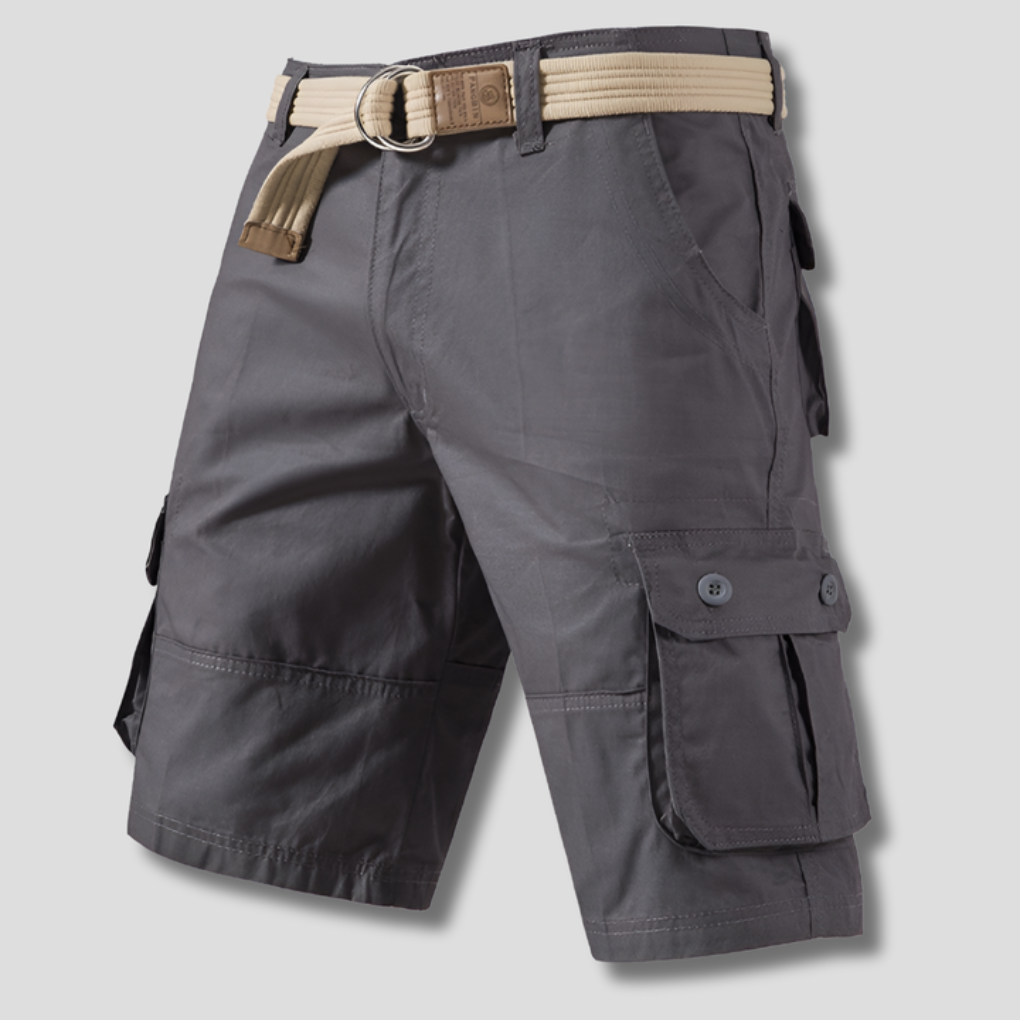 Cargo shorts with multiple pockets for men
