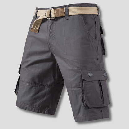 Cargo shorts with multiple pockets for men
