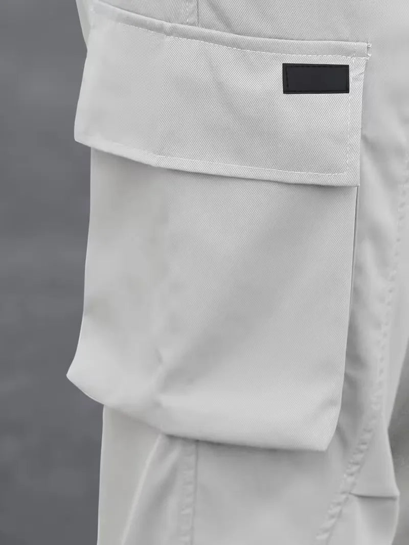 Cargo trousers with elastic waistband