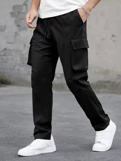 Cargo trousers with elastic waistband