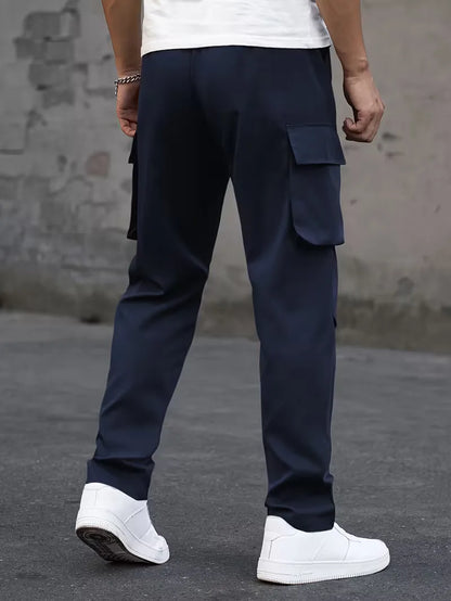 Cargo trousers with elastic waistband
