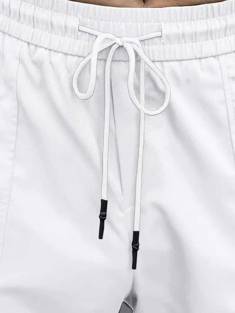 Cargo trousers with elastic waistband