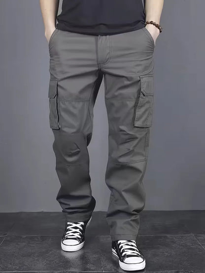 Cargo trousers with flap pockets