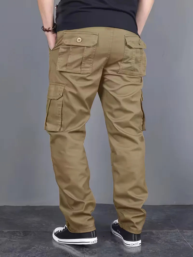 Cargo trousers with flap pockets
