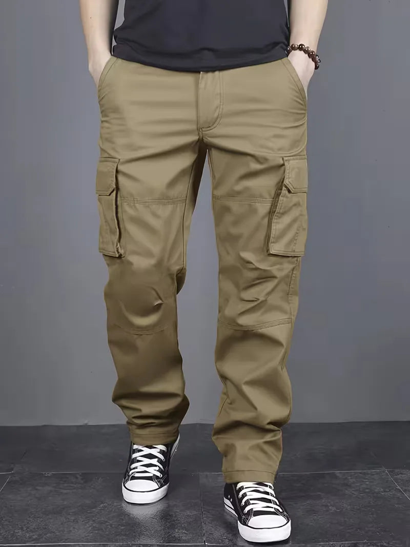 Cargo trousers with flap pockets