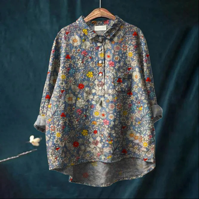 Cartoon Women's Blouse with 3D Animal Print