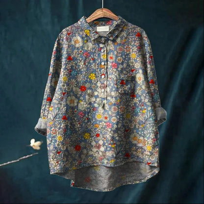 Cartoon Women's Blouse with 3D Animal Print