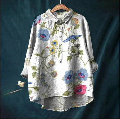Cartoon Women's Blouse with 3D Animal Print