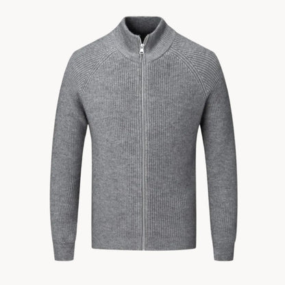 Hugo | Cashmere Jumper with Full Zip and Stand-Up Collar