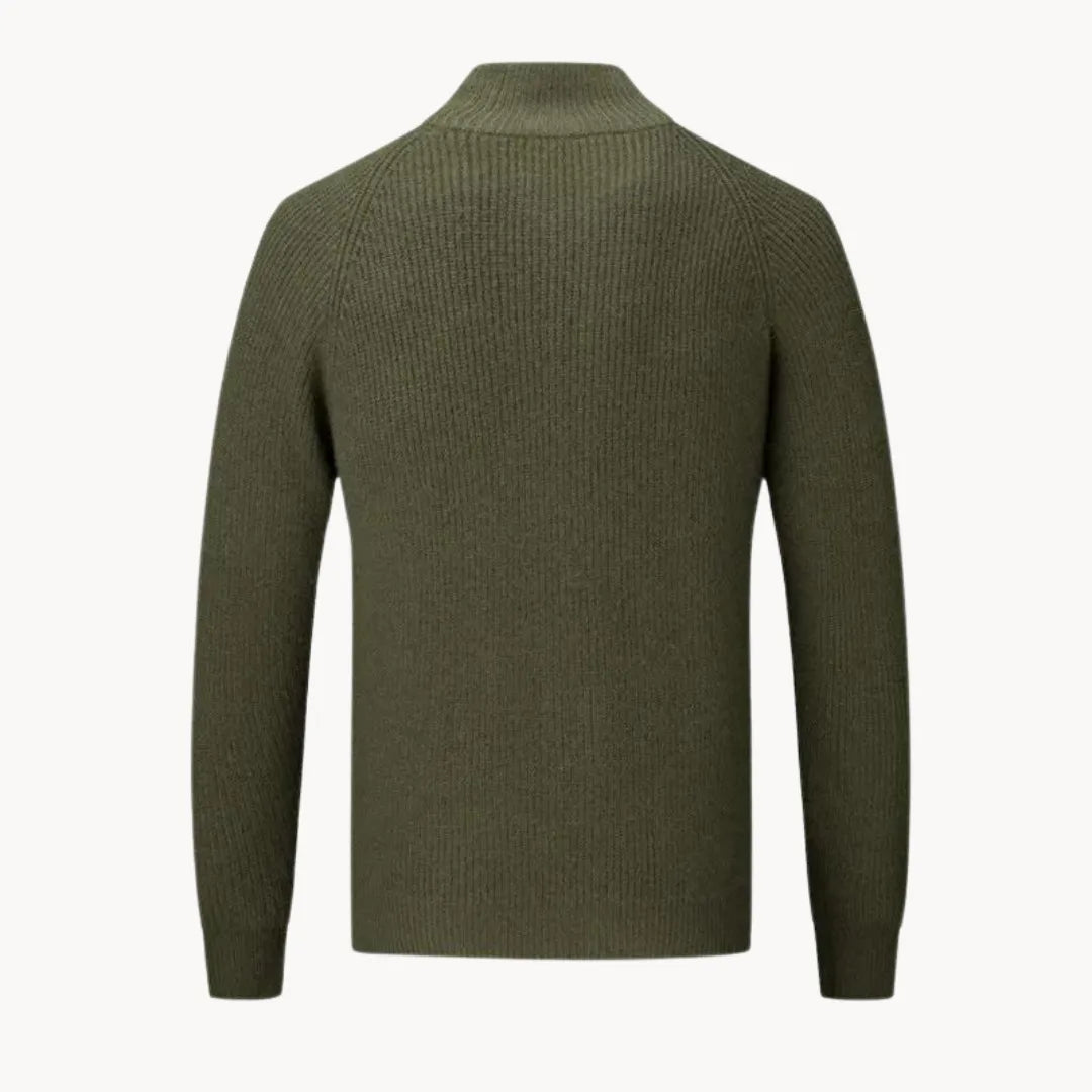 Hugo | Cashmere Jumper with Full Zip and Stand-Up Collar