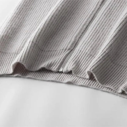 Hugo | Cashmere Jumper with Full Zip and Stand-Up Collar