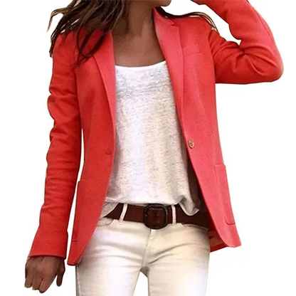 Casual Blazer with Long Sleeves for Women