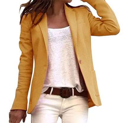 Casual Blazer with Long Sleeves for Women
