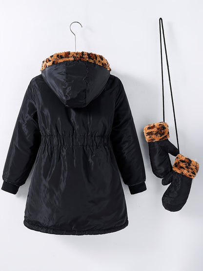 Casual Girls' Coat with Long Lining and Gloves - Johanna