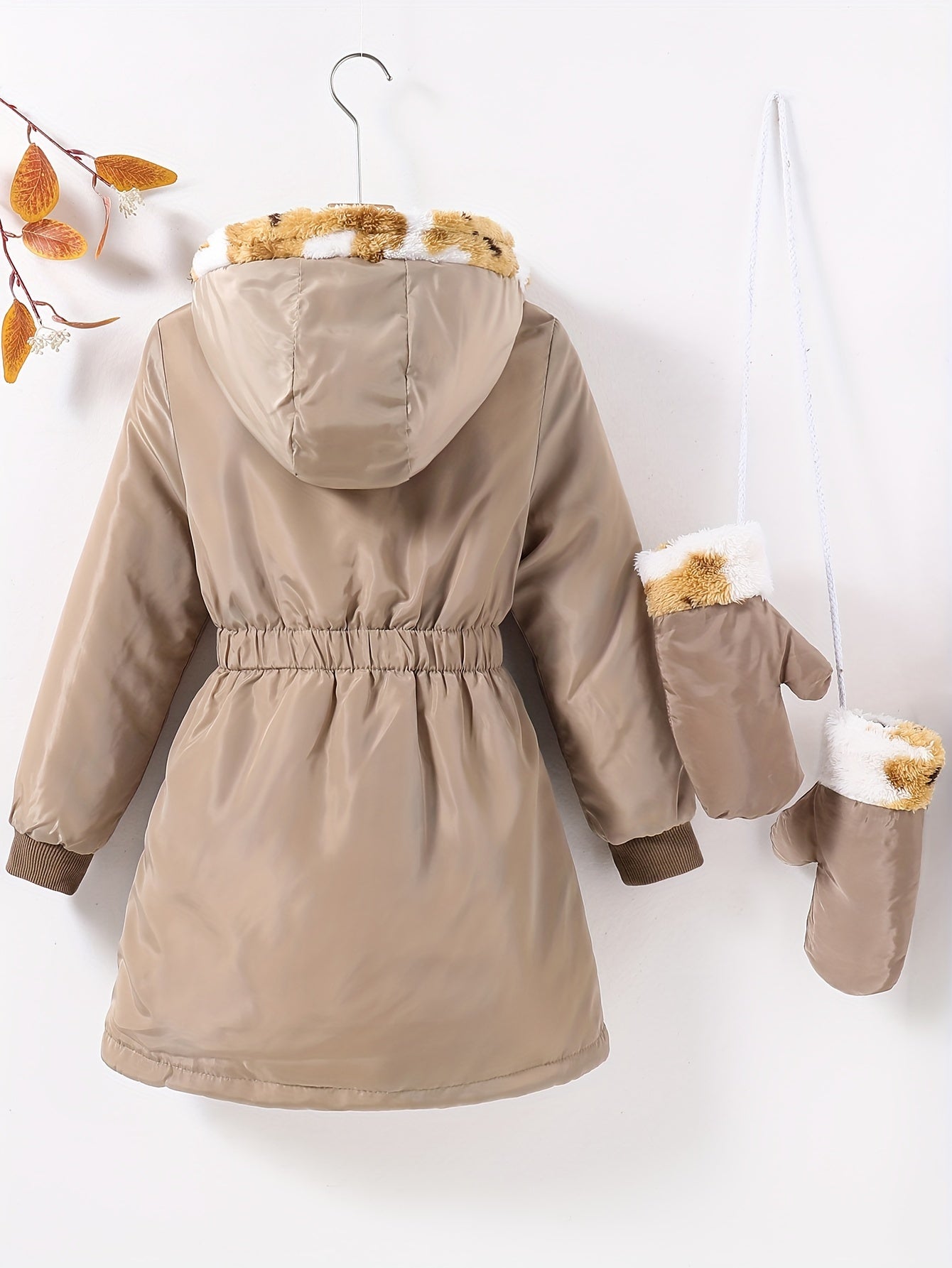 Casual Girls' Coat with Long Lining and Gloves - Johanna