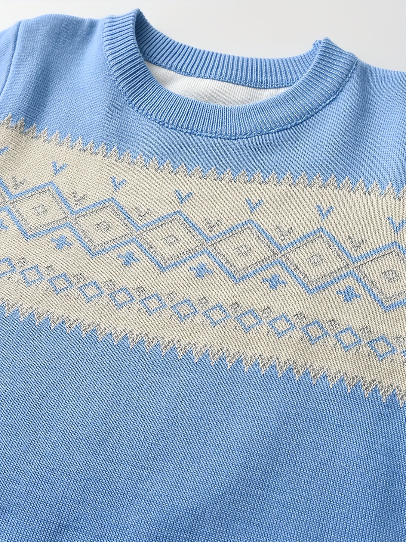 Casual Knitted Sweater with Color Blocks for Boys - Murphy