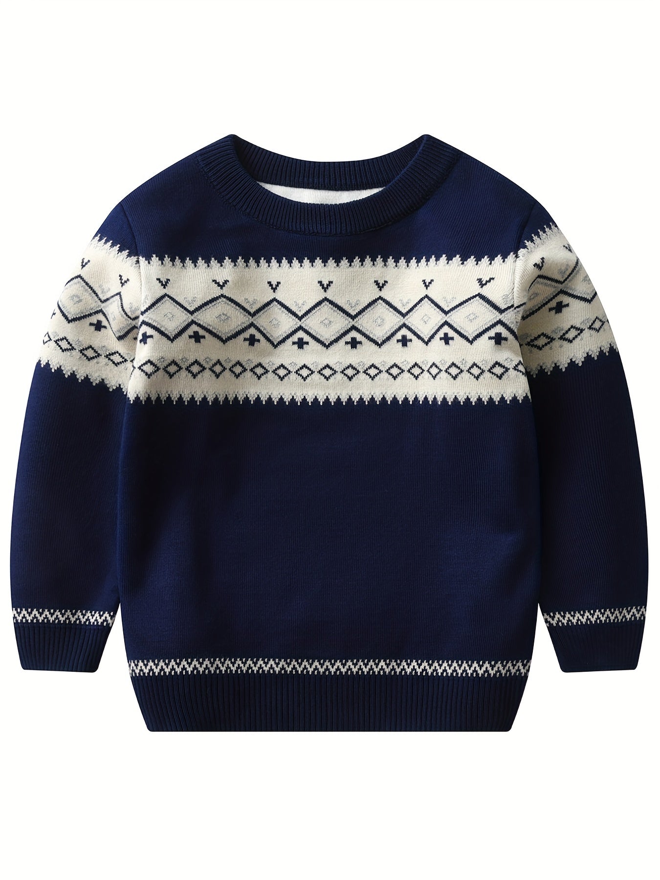 Casual Knitted Sweater with Color Blocks for Boys - Murphy