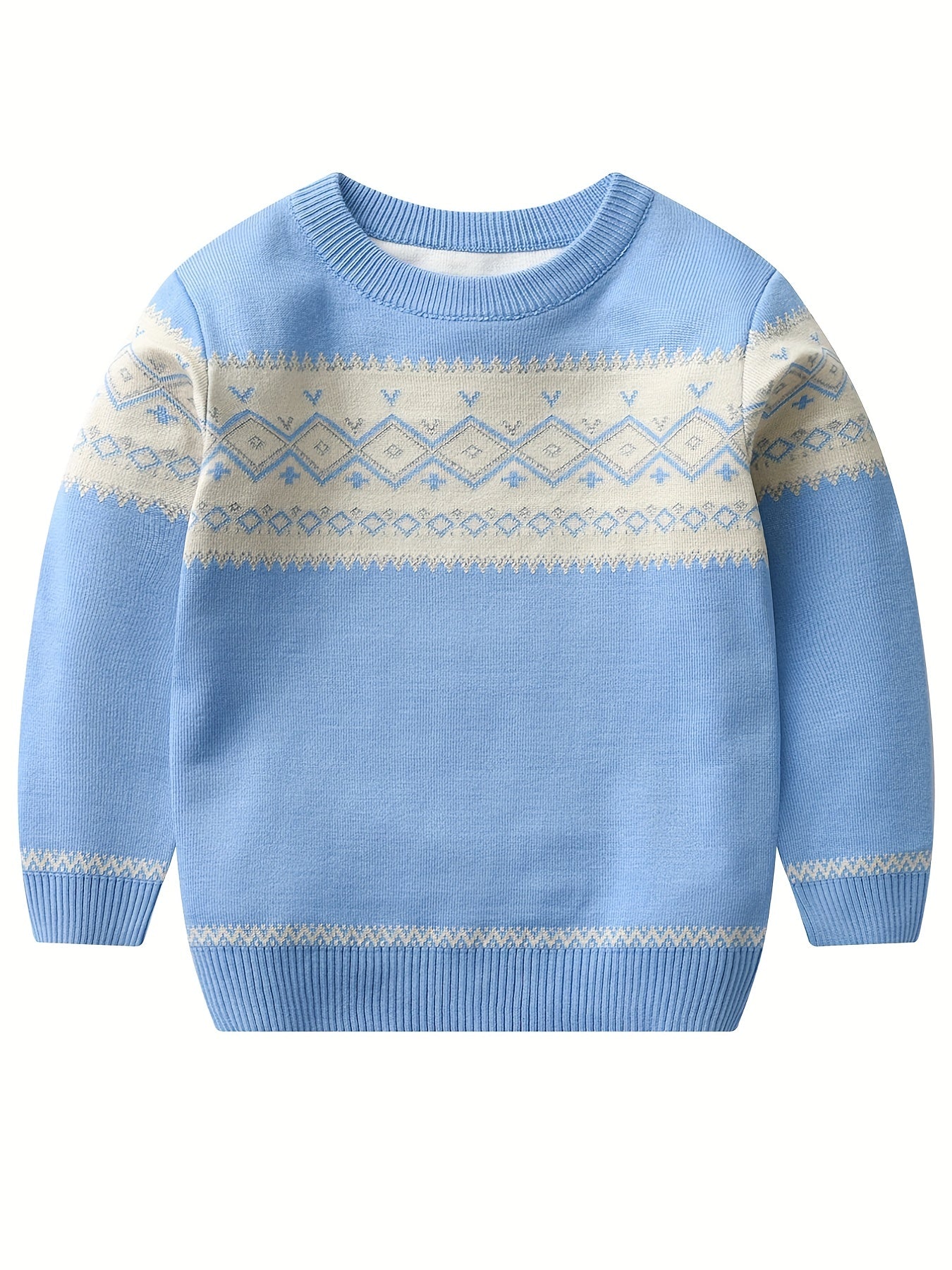 Casual Knitted Sweater with Color Blocks for Boys - Murphy