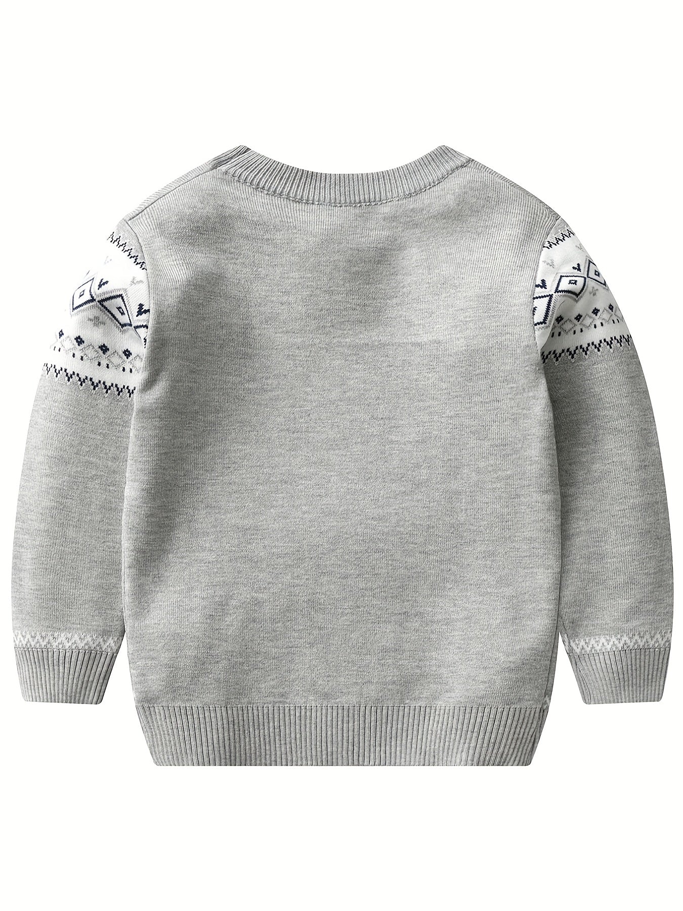 Casual Knitted Sweater with Color Blocks for Boys - Murphy