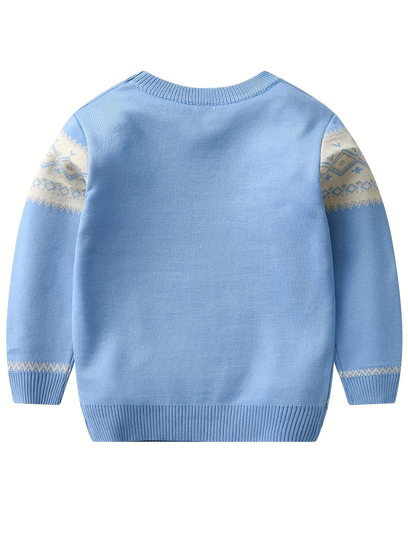 Casual Knitted Sweater with Color Blocks for Boys - Murphy