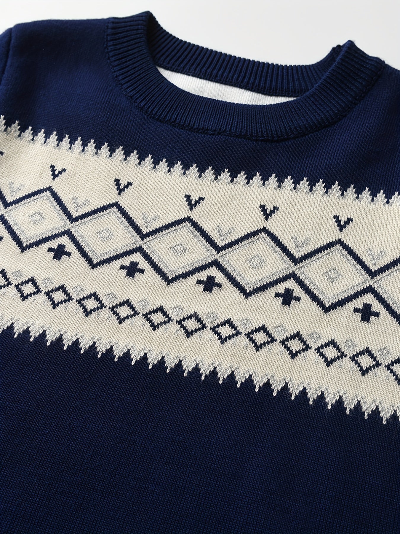 Casual Knitted Sweater with Color Blocks for Boys - Murphy