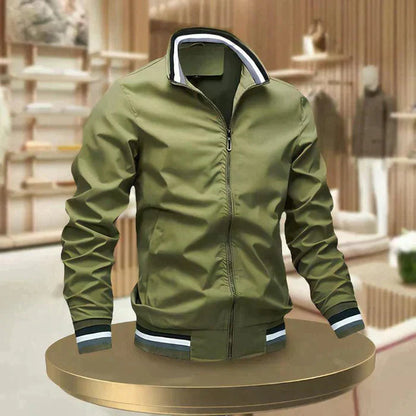 Casual Men's Jacket with Zipper - Roman