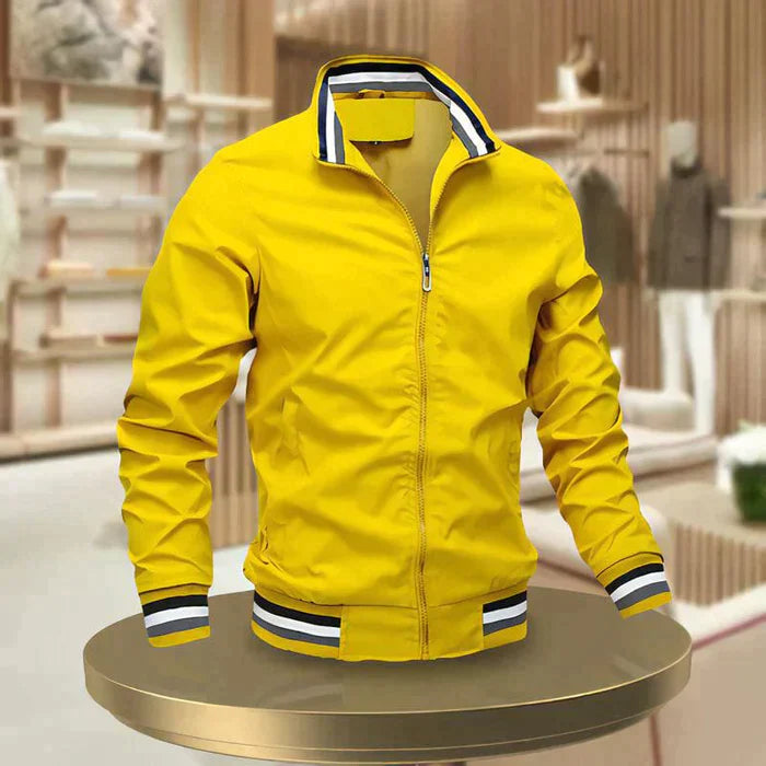 Casual Men's Jacket with Zipper - Roman