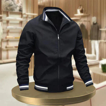 Casual Men's Jacket with Zipper - Roman